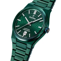 Festina Swiss Made Montre Acier<Montre Homme Rive Collection - F20079-1 Bracelet Acier Vert