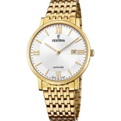 Festina Swiss Made Montre Acier<Montre Homme Classiques Acier - F20020-1 Bracelet Acier Doré