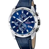 Festina Montre Cuir<Montre Homme Timeless Chronograph - F20692-2 Bracelet Cuir Bleu