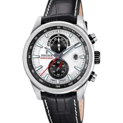 Festina Montre Cuir<Montre Homme Timeless Chronograph - F20695-1 Bracelet Cuir Noir