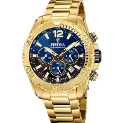 Festina Montre Acier<Montre Homme Timeless Chronograph - F20684-2 Bracelet Acier Doré
