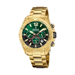 Festina Montre Acier<Montre Homme Timeless Chronograph - F20684-3 Bracelet Acier Doré