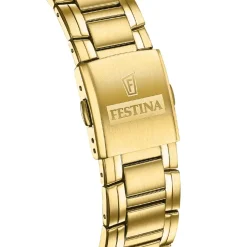 Festina Montre Acier<Montre Homme Timeless Chronograph - F20705-2 Bracelet Acier Doré