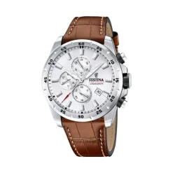 Festina Montre Acier<Montre Homme Timeless Chronograph - F20692-1 Bracelet Acier Marron