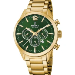 Festina Montre Acier<Montre Homme Timeless Chronograph - F20633-5 Bracelet Acier Doré