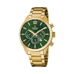 Festina Montre Acier<Montre Homme Timeless Chronograph - F20633-5 Bracelet Acier Doré