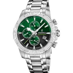 Festina Montre Acier<Montre Homme Timeless Chronograph - F20704-5 Bracelet Acier Acier