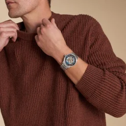 Fossil Montres Montre Automatique<Montre Homme Fossil Townsman - ME3260 Bracelet Acier Argent