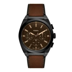 Fossil Montres Montre Cuir<Montre Homme Everett - FS6108 Bracelet Cuir Marron