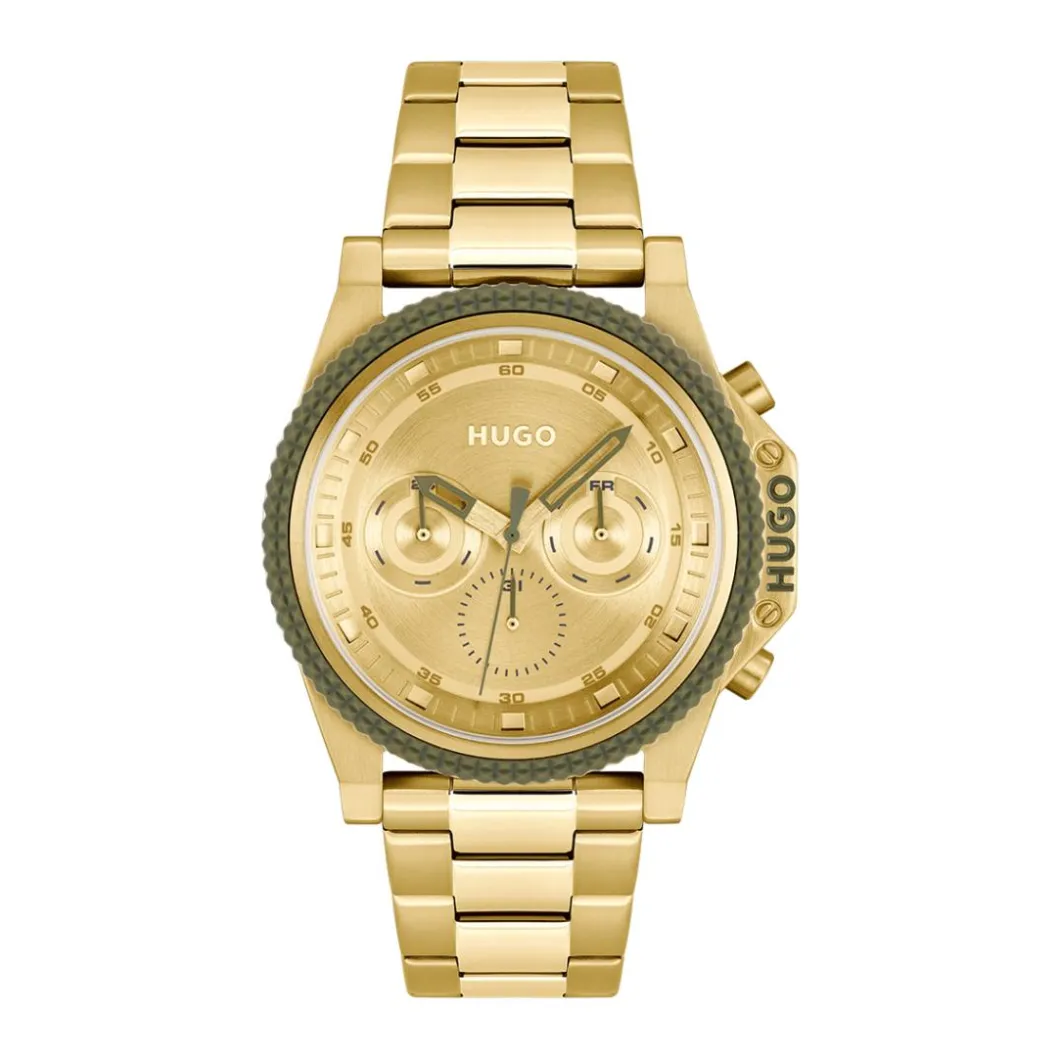 Hugo Montre Acier<Montre Homme #Brave - 1530349 Bracelet Acier Doré