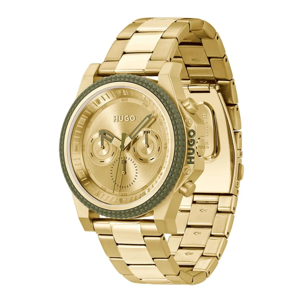 Hugo Montre Acier<Montre Homme #Brave - 1530349 Bracelet Acier Doré