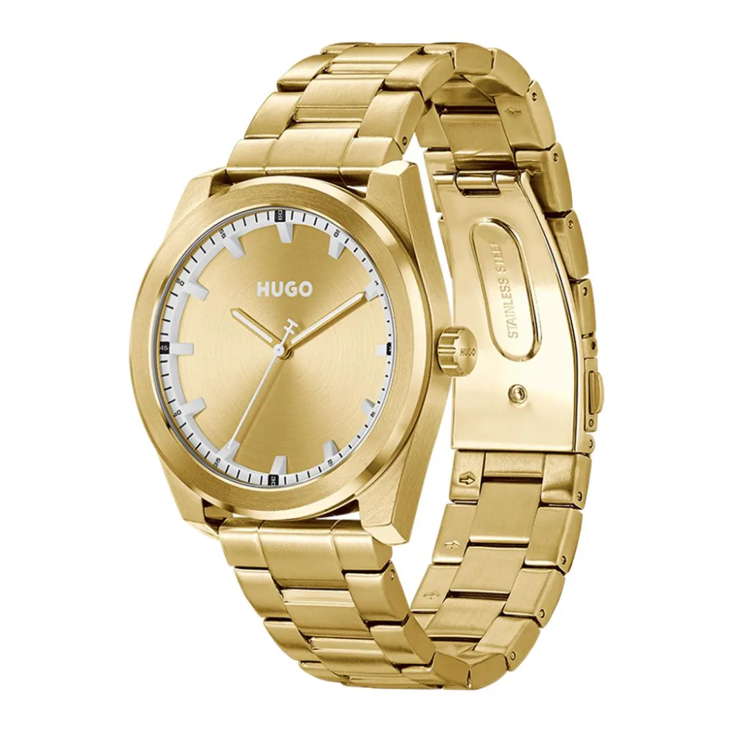 Hugo Montre Acier<Montre Homme #Bright - 1530354 Bracelet Acier Doré