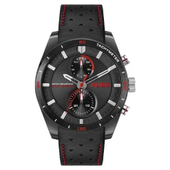 Hugo Montre Cuir<Montre Homme #Fast - 1530370 Bracelet Cuir Noir