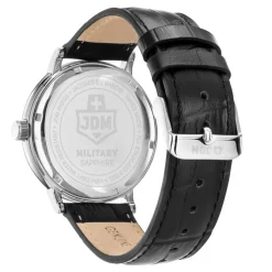 JDM Military Montre Cuir<Montre Homme Kilo - JDM-WG026-01 Bracelet Cuir Noir
