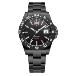 JDM Military Montre Acier<Montre Homme Delta 24 - JDM-WG018-04 Bracelet Acier Noir