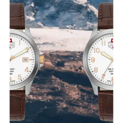 JDM Military Montre Cuir<Montre Homme Alpha I - JDM-WG001-03 Bracelet Cuir Marron