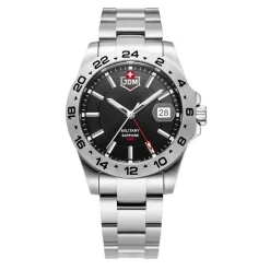 JDM Military Montre Acier<Montre Homme Delta 24 - JDM-WG018-02 Bracelet Acier Argent