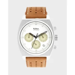 Kelton Montre Cuir<Montre Homme RC 24 Chrono - 9124842 Méca-Quartz Blanc