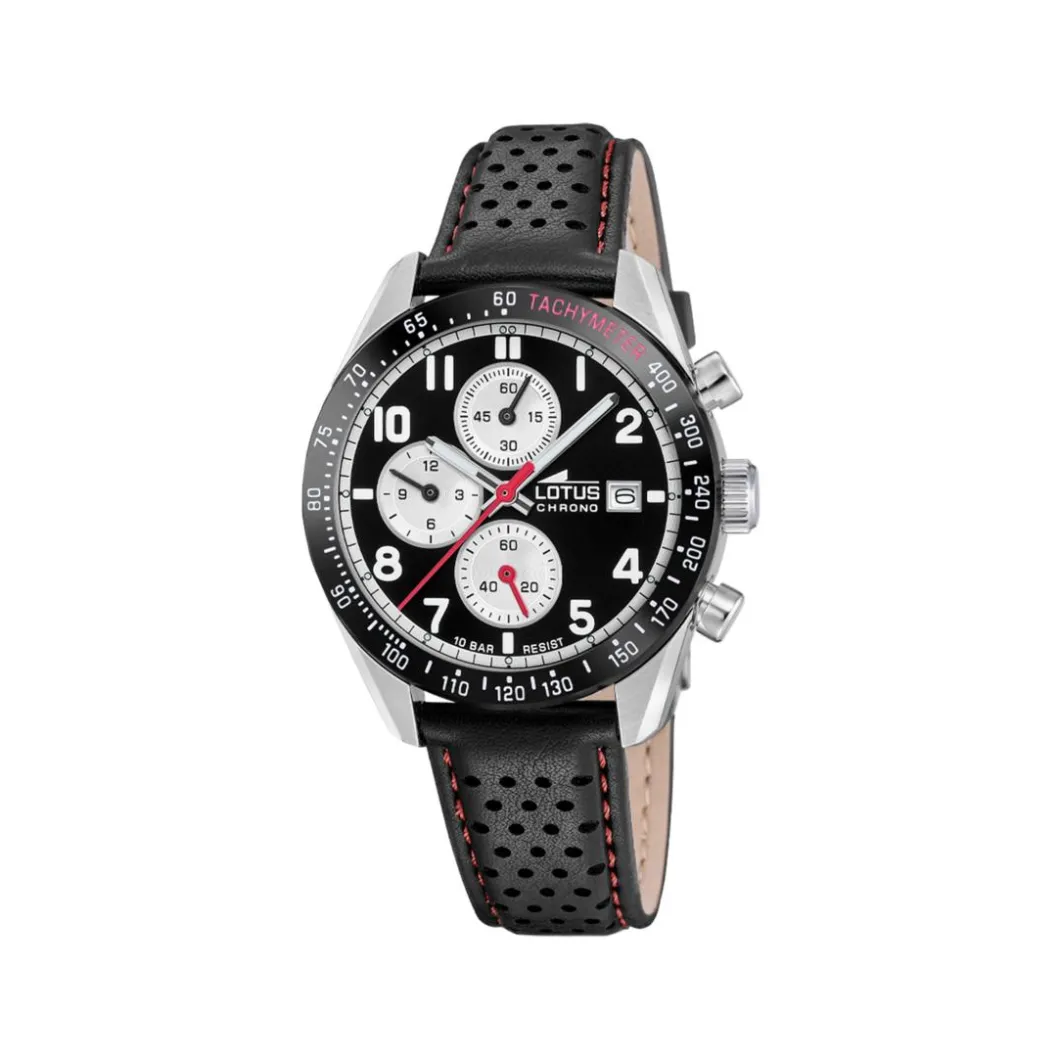 Lotus Montre Cuir<Montre Homme Chrono - L18995-4 Bracelet Cuir Noir