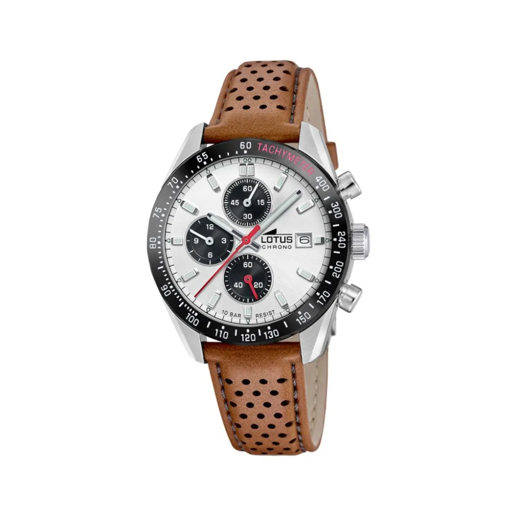 Lotus Montre Cuir<Montre Homme Chrono - L18995-1 Bracelet Cuir Marron