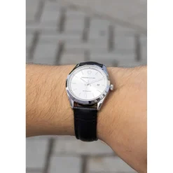 Maison Du Temps Montre Cuir<Montre Homme MTOmicron Silver Cuir Noir