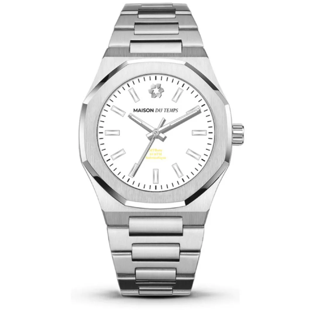 Maison Du Temps Montre Automatique|Montre Acier<Montre Homme MTBeta 2.0 Blanc Acier
