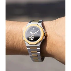 Maison Du Temps Montre Automatique|Montre Acier<Montre Homme MTZeta Coeur Ouvert Noir Doré Jaune Acier