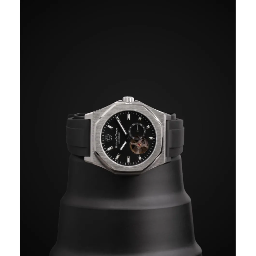 Maison Du Temps Montre Automatique<Montre Homme MTDelta Coeur Ouvert Noir Caoutchouc Noir