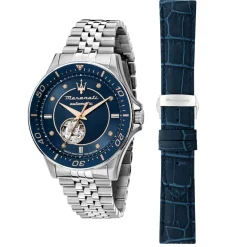 Maserati Montre Acier|Montre Automatique<Montre Homme Sfida - R8823140013 Bracelet Acier Argent