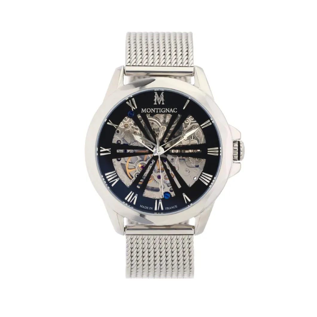Montignac Montre Automatique<Montre Homme - MOW1004 Bracelet Acier Argent