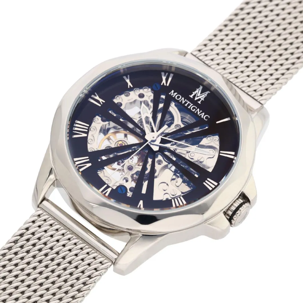 Montignac Montre Automatique<Montre Homme - MOW1004 Bracelet Acier Argent