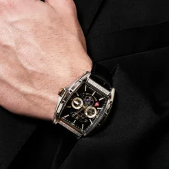 Montignac Montre Fabriquée En France|Montre Cuir<Montre Homme - MOW700 Bracelet Cuir Noir