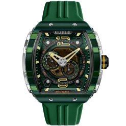 Nubeo Montres Montre Automatique<Montre Homme Magellan 24H Automatic - NB-6087-05 Bracelet Silicone Vert