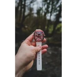 Nubeo Montres Montre Automatique<Montre Homme Magellan 24H Automatic - NB-6087-02 Bracelet Silicone Blanc