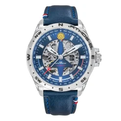 Patrouille de France Montres Montre Cuir|Montre Automatique<Montre Homme Athos 8 - 668131 Bracelet Cuir Bleu