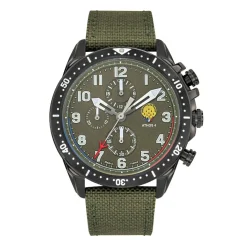 Patrouille de France Montres Montre Cuir<Montre Homme Patrouille de France Athos 4 - 668134 Bracelet Cuir Vert