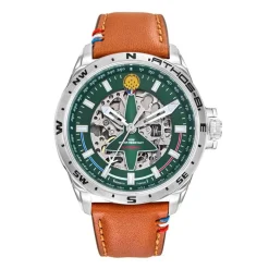 Patrouille de France Montres Montre Automatique|Montre Cuir<Montre Homme Athos 8 - 668143 Bracelet Cuir Marron