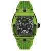 Philipp Plein Montre Automatique<Montre Homme The Skeleton Crystal - PWPTA0124 Bracelet Résine Vert