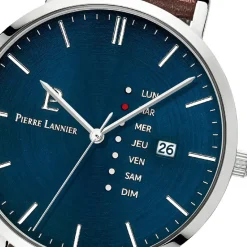Pierre Lannier Montre Fabriquée En France|Montre Cuir<Montre Homme Data - 242D164 Bracelet Cuir Marron