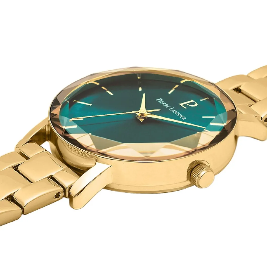 Pierre Lannier Montre Cuir<Montre Homme Multiples - 351K562 Bracelet Cuir Vert