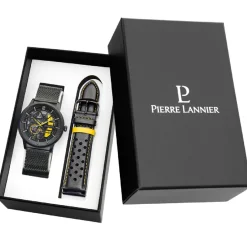 Pierre Lannier Montre Cuir<Montre Homme Paddock - 385C449 Bracelet Cuir Noir