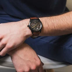 Pierre Lannier Montre Automatique|Montre Cuir<Montre Homme - 347A434 Monarck Bracelet Cuir Brun