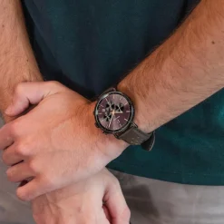 Pierre Lannier Montre Cuir<Montre Homme Baron - 220H490 Bracelet Cuir Gris