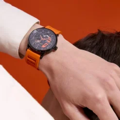 Pierre Lannier Montre Automatique<Montre Homme - 341A499 Paddock Bracelet Caoutchouc Orange