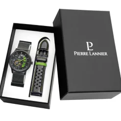Pierre Lannier Montre Automatique|Montre Cuir<Montre Homme Paddock - 385C479 Bracelet Cuir Noir