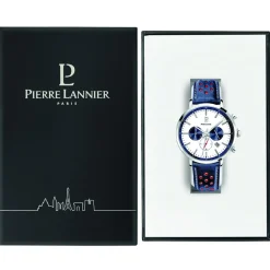 Pierre Lannier Montre Cuir<Montre Homme Baron - 219G106 Bracelet Cuir Bleu