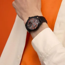 Pierre Lannier Montre Automatique|Montre Cuir<Montre Homme - 347A433 Monarck Bracelet Cuir Noir