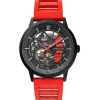 Pierre Lannier Montre Automatique<Montre Homme - 341A459 Paddock Bracelet Caoutchouc Rouge
