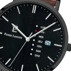 Pierre Lannier Montre Fabriquée En France|Montre Cuir<Montre Homme Data - 243H434 Bracelet Cuir Marron
