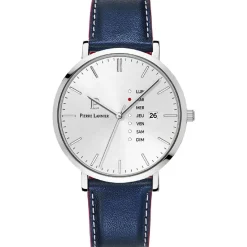 Pierre Lannier Montre Fabriquée En France|Montre Cuir<Montre Homme Data - 242D126 Bracelet Cuir Bleu
